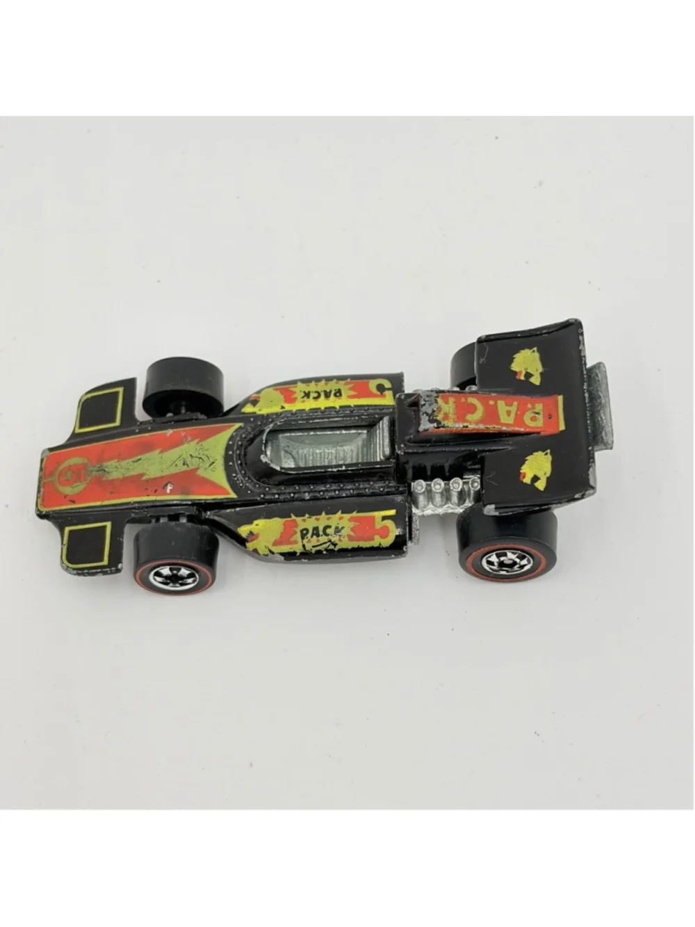 Vintage 1973 Hot Wheels Car Redline FORMULA PACK Black Indy Race F1 P.A.C.K.
